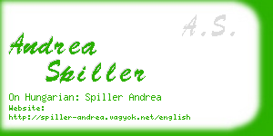 andrea spiller business card
